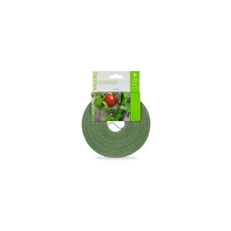 Velcro sujetadores para plantas, cinta 22.8m x 1.2 cm, color verde, no daña las plantas, reutilizable