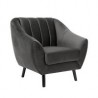 Sillón terciopelo gris dor