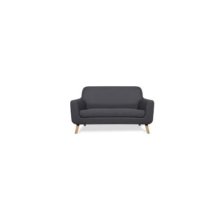 Sofa 2 plazas gris oscuro