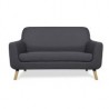 Sofa 2 plazas gris oscuro