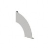 Soporte de acero Tirante curvo blanco 17 x 17 cm