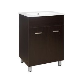 Mueble de baño Abrantes blanco wengué