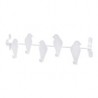 Percha 4 ganchos metal pajaro
