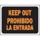 Senal Bilingue Prohibido la entrada/Keep out