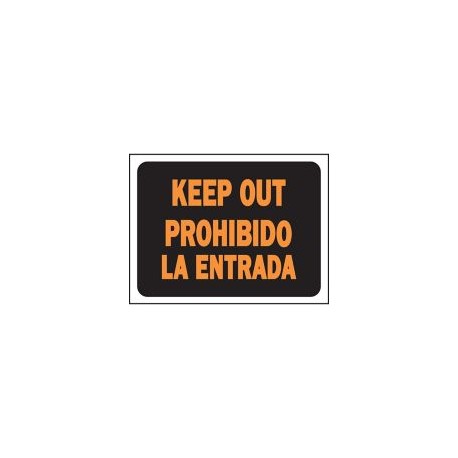 Senal Bilingue Prohibido la entrada/Keep out
