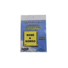 Señal "bebé a bordo" vinil autoadherible 13 x 15 cm