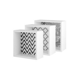 Cubo repisa blanco