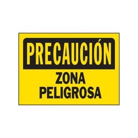 Senal Precaucion Zona Peligrosa