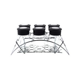 Set de especieros c/ rack cromo