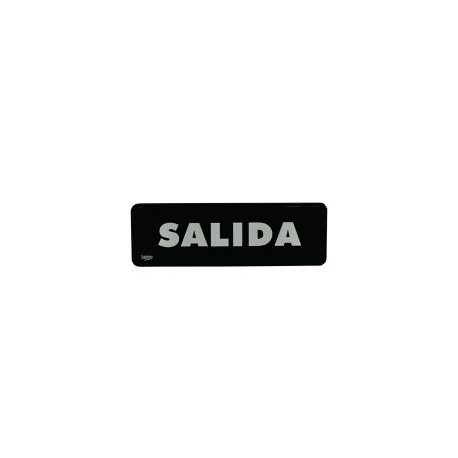 Señal "salida" placa rígida autoadherible 23 x 7.5 cm