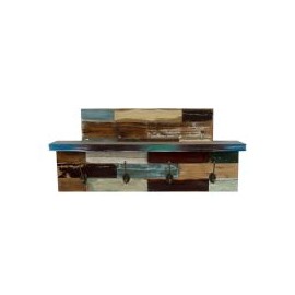 Percha /repisa 4 ganchos metal vintage