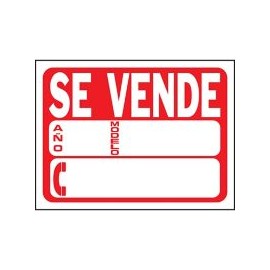 Senal Se Vende Auto color rojo 23x30