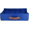 Organizador tela azul 16 espacios 35X27X9 cm