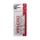 Velcro sujetadores con adhesivo de uso general, 6 círculos, 8 cuadros, 1.9 x 2.2 cm, blanco