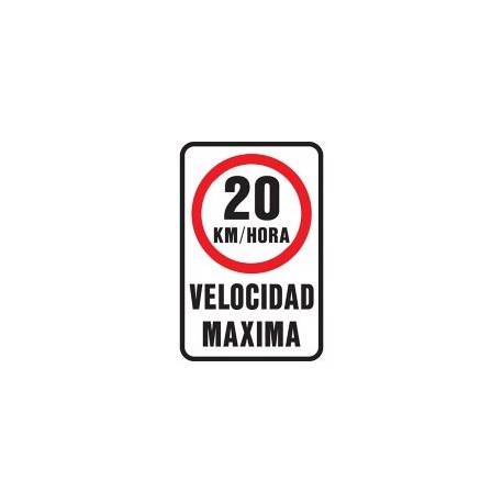 Senal Velocidad Maxima 20Km/Hr