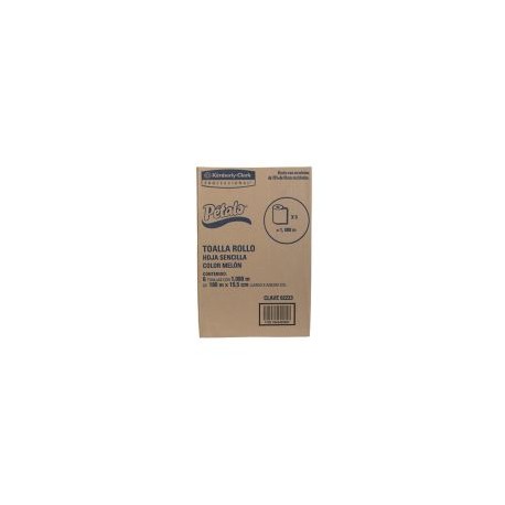 Toalla manos rollo 180 m Blanca x 6