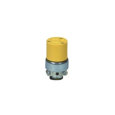 Conector de vinil blindado 125 V amarillo