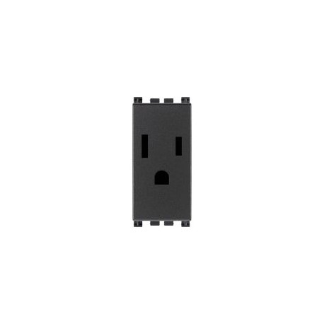 Toma de cable c/sujetador gris