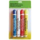 Paquete de 4 plumones marcadores para vidrio (Rojo/Azul/Bco/Ama)