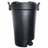 BOTE FRANKY NEGRO CON TAPA Y RUEDAS 120L