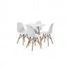 COMEDOR BLANCO CON 4 SILLAS BLANCO