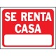 Senal Se Renta Casa color rojo 23x30