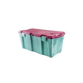 Baul 100 lts color aqua con rosado