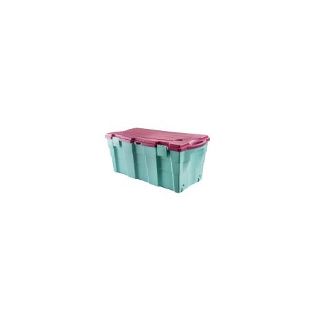 Baul 100 lts color aqua con rosado