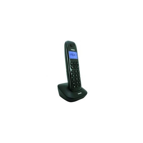 Telefono Inalambrico , Pantalla iluminada en azul , Identificador de llamadas color negro