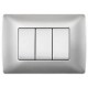 Placa de aluminio con chasis color Plata Taxco 3 mód.