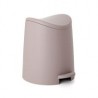 Bote de basura de pedal gris taupe 3 L