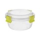 Contenedor vidrio clip color redondo 580ml