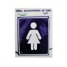 Señal "baños mujeres" vinyl autoadherible 13 x 15 cm