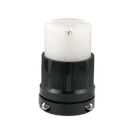 Conector 1/2 vuelta industrial 125 V negro-blanco