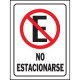 Senal No Estacionarse 23x30