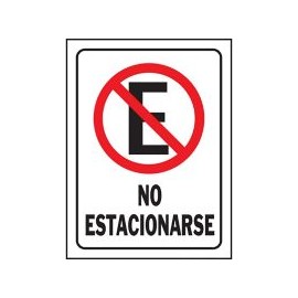 Senal No Estacionarse 23x30