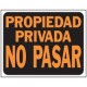 Senal Jumbo Propiedad Privada No Pasar
