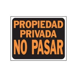 Senal Jumbo Propiedad Privada No Pasar