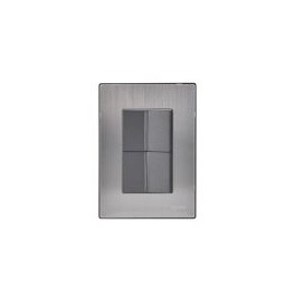 Placa Inox 2 Apagadores De 1.5 Oxford