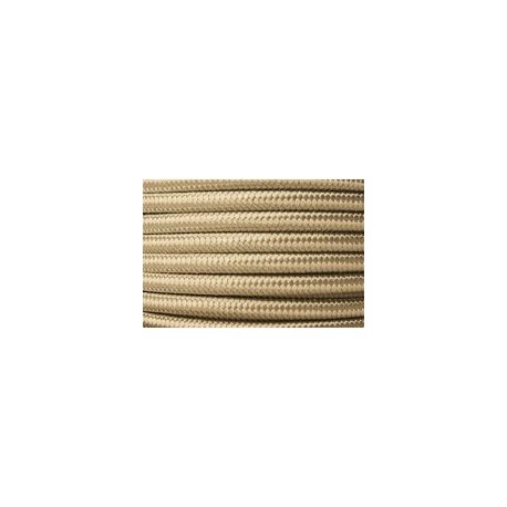 Cable iluminación textil calibre 18 1 m beige