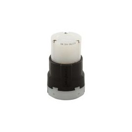 Conector 1/2 vuelta 125 V 9.5 25.4 m negro/blanco