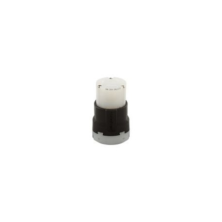 Conector 1/2 vuelta 125 V 9.5 25.4 m negro/blanco