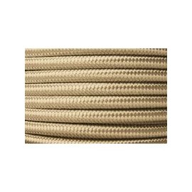 Cable iluminación textil calibre 18 1 m beige