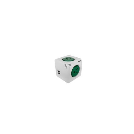 Cubo multiicontacto 2USB 4T