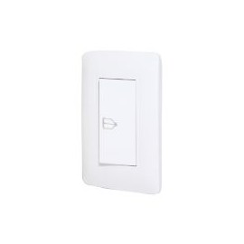 Apagador para timbre con placa blanco