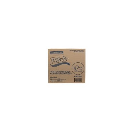 Toalla manos interdoblada Z Blanca 150 hojas x 20 pack