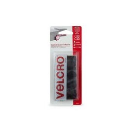 Velcro sujetadores con adhesivo de uso general, 6 círculos, 8 cuadros, 1.9 x 2.2 cm, negro