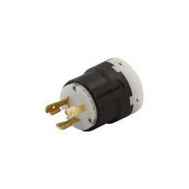 Clavija industrial 125 V 9.5 25.4 m negro/blanco