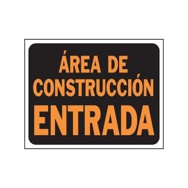 Senal Jumbo Area en Construccion Entrada