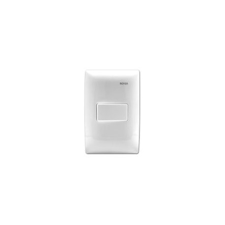 Placa Armada Con 1 Interruptor De Escalera Blanco